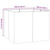 vidaXL Planter 100x100x80 cm Galvanised Steel