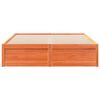 vidaXL Bed Frame without Mattress Wax Brown 140x190 cm Solid Wood Pine