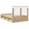 vidaXL Bed Frame with Headboard Sonoma 120 x 200 cm Solid Pine Wood