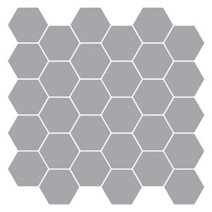 vidaXL Hexagon Tile 50 pcs Grey 30 x 30 cm Polyurethane and PET