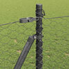 vidaXL Fence Post Grey 10 x 0.8 m (36 mm mesh) Steel and PVC