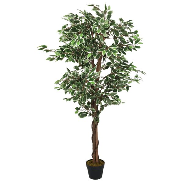 vidaXL Artificial Ficus Tree 756 Leaves 150 cm Green