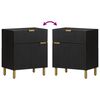 vidaXL Bedside Cabinet Black 50x33x60 cm Engineered Wood