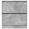 vidaXL Shoe Cabinet Concrete Grey 80x21x87.5 cm Engineered Wood