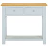 vidaXL Console Table 83x30x73 cm Solid Oak Wood