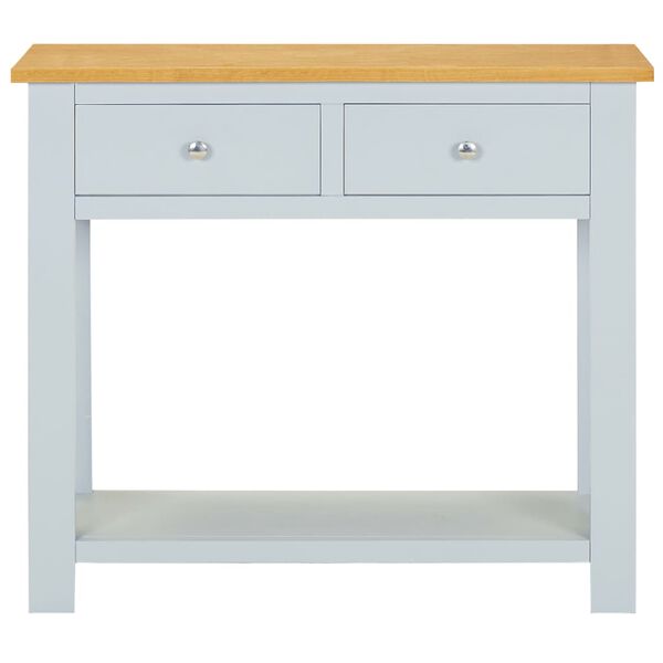 vidaXL Console Table 83x30x73 cm Solid Oak Wood