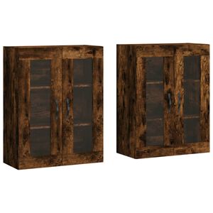 vidaXL Wall Mounted Cabinets 2 pcs Smoked Oak Engineered Wood