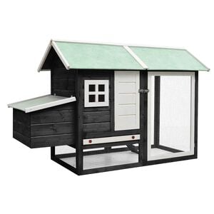 vidaXL Chicken Cage Grey 170x81x110 cm Solid Pine & Fir Wood