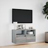 vidaXL TV Wall Cabinet with LED Lights Grey Sonoma 80x31x45 cm