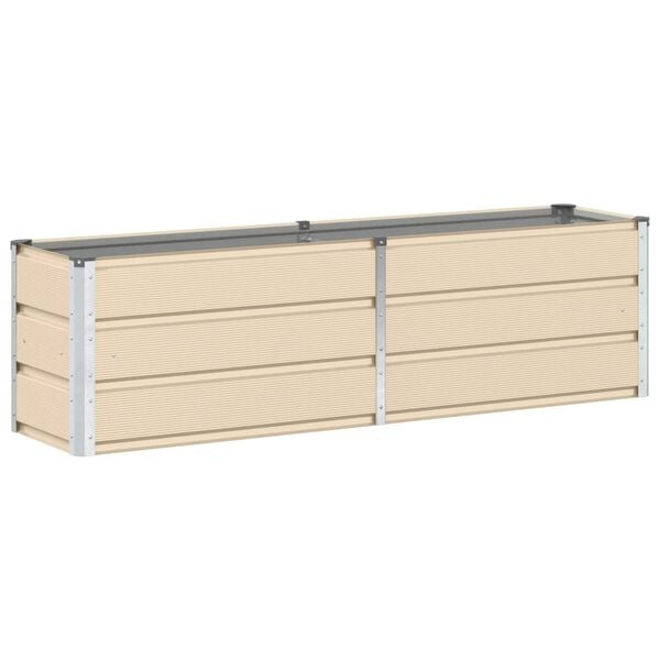 vidaXL Planter Ivory 160 x 40 x 45 cm Steel