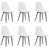 vidaXL Dining Chairs 6 pcs White PP