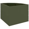 vidaXL Corner Planter Olive green 45 x 45 x 35 cm Steel