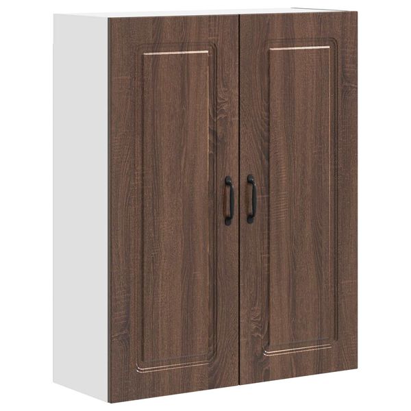vidaXL Kitchen Wall Cabinet Brown Oak 80 x 31 x 100 cm Engineered Wood