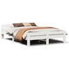 vidaXL Bed Frame without Mattress White 150x200 cm King Size Solid Wood Pine