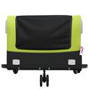 vidaXL Bike Trailer Black and Green 45 kg Iron