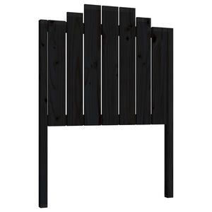 vidaXL Bed Headboard Black 81x4x110 cm Solid Wood Pine