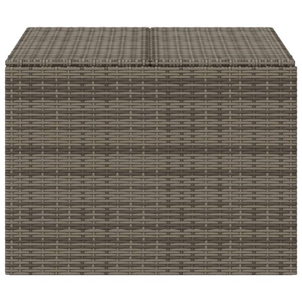 vidaXL Garden Storage Box Grey 291L Poly Rattan