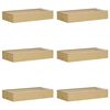 vidaXL Storage Box with Transparent Top Window 6 pcs Non-woven fabric