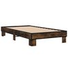 vidaXL Bed Frame without Mattress Smoked Oak 75x190 cm Small Single