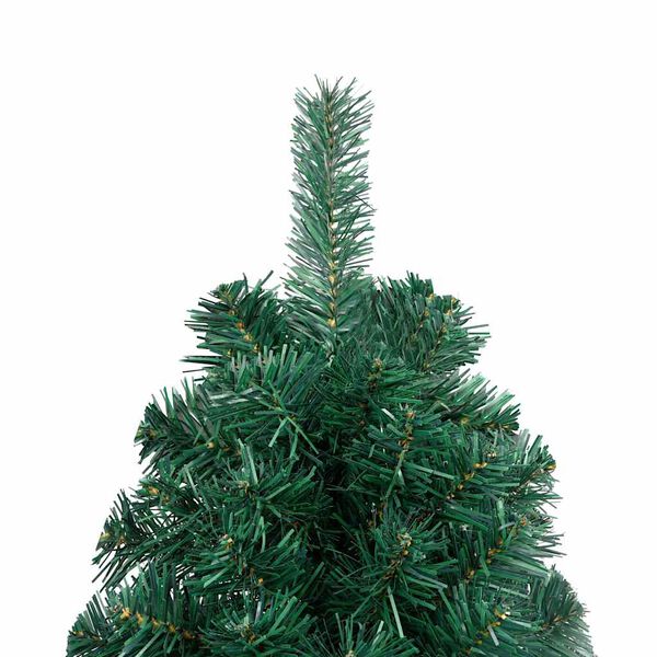vidaXL Artificial Half Pre-lit Christmas Tree with Ball Set Green 180 cm