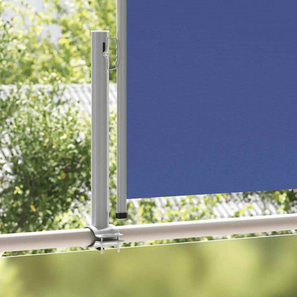 vidaXL Patio Retractable Side Awning 100x300 cm Blue