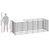 vidaXL Dog Kennel Black 330x110x110 cm Steel