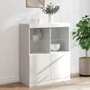 vidaXL Sideboard with LED Lights White 81x37x100 cm