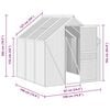 vidaXL Greenhouse with Base Frame Anthracite Aluminium 3.61 m&sup2;