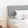 vidaXL Upholstered Headboard Light Grey 100 cm Solid Pine Wood