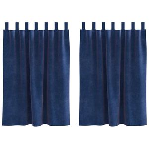 vidaXL Blackout Curtains 2 pcs Dark Blue 140 x 140 cm Velvet