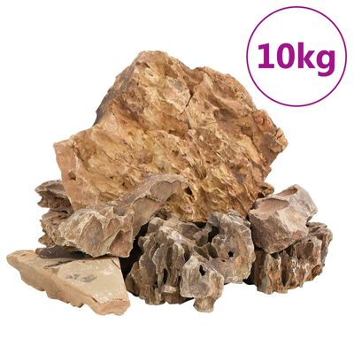 vidaXL Dragon Stones 10 kg Brown 5-30 cm