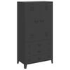 vidaXL Wardrobe | Black | Metal | Large | Wardrobe | Rectangular | Industrial