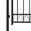 vidaXL Fence Gate Emmen with Arched Top Steel 100x98.5 cm Black