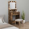 vidaXL Dressing Table Smoked Oak 50 x 41 x 135 cm Engineered Wood