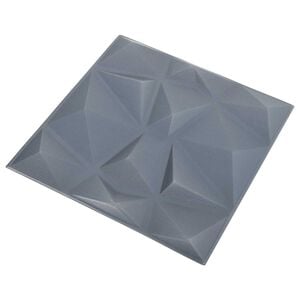 vidaXL Wall Panels 12 pcs 50 x 50 cm Diamond Grey XPS Foam