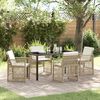 vidaXL Garden Dining Set 5 pcs Beige Poly Rattan