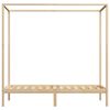 vidaXL Canopy Bed Frame without Mattress Solid Pine Wood 90x200 cm