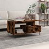 vidaXL Coffee Table Smoked Oak 90x49x45 cm Engineered Wood
