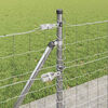 vidaXL Fence with Post Silver 0.6 x 50 m Steel