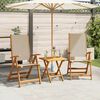 vidaXL Folding Garden Chairs 2 pcs Solid Wood Acacia and Textilene