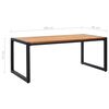 vidaXL Garden Table with U-shaped Legs 180x90x75 cm Solid Acacia Wood