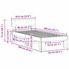 vidaXL Bed Frame with Headboard Natural 80 x 200 cm Solid Pine Wood