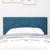 vidaXL LED Headboard with LED Strip Lights Dark blue 80 cm Velvet