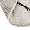 vidaXL Shaggy Rug High Pile Black and Cream &phi;120 cm