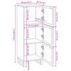 vidaXL Media Storage Cabinets & Racks White and Black 40 x 33 x 110 cm