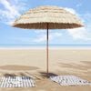 vidaXL Beach Parasol Natural 205 x 205 x 210 cm Polyester and Steel