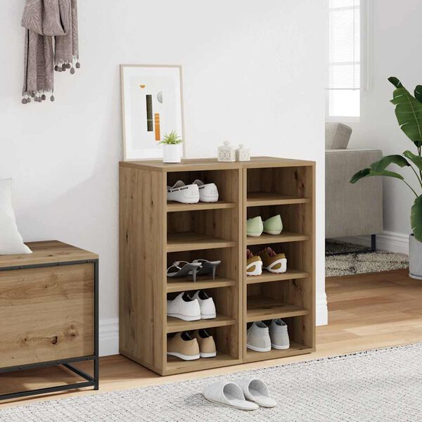 vidaXL Shoe Cabinets 2 pcs Artisan Oak 32x35x70 cm Engineered Wood