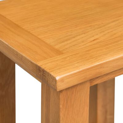 vidaXL End Table 27x24x37 cm Solid Oak Wood