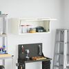 vidaXL Wall Cabinet for Garage with Gas-lift Door White