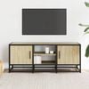 vidaXL TV Cabinet Sonoma Oak 100x35x41 cm Engineered Wood and Metal